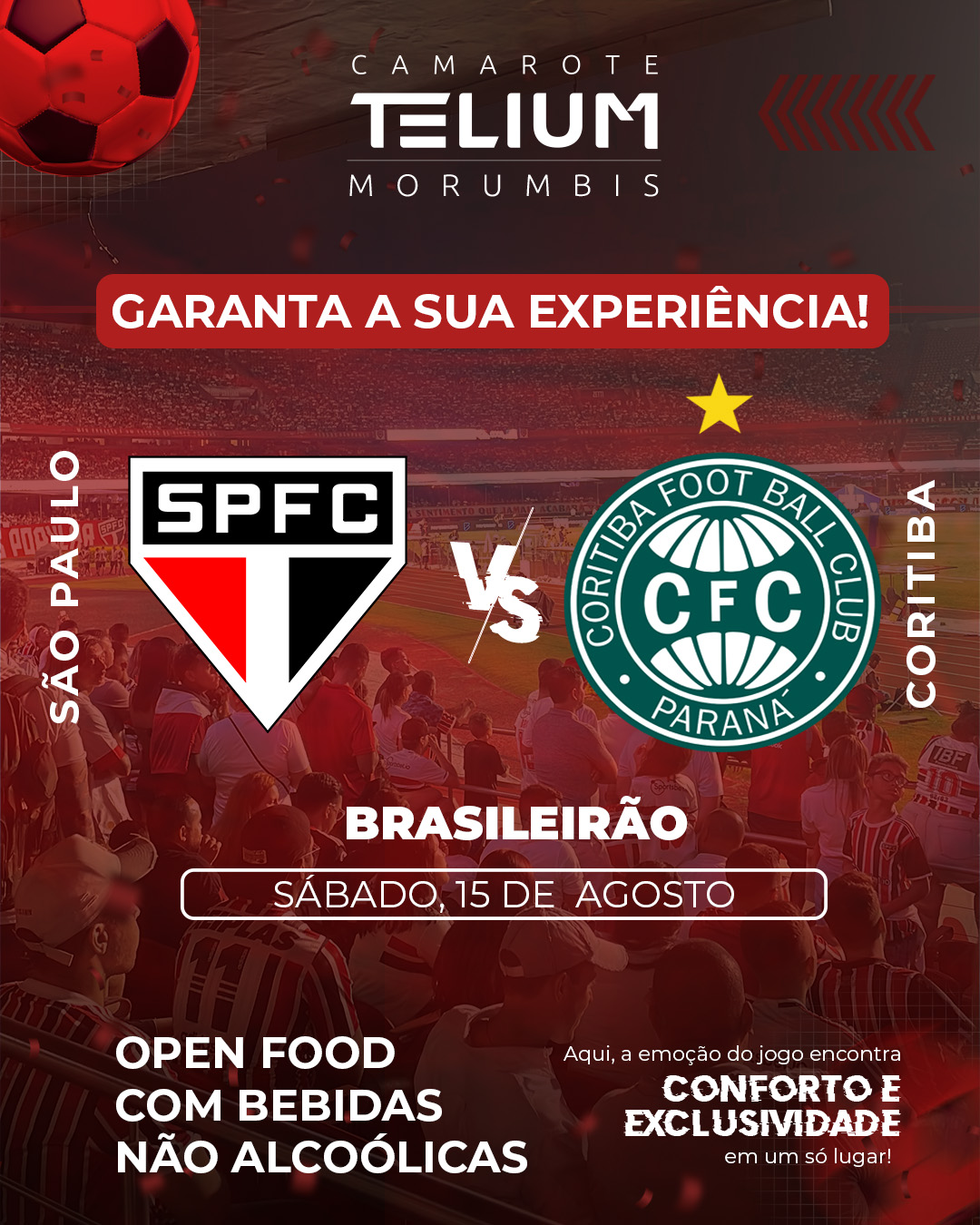 🔴 SÃO PAULO x CORITIBA ⚽ Sábado, 15 de agosto | 21h
